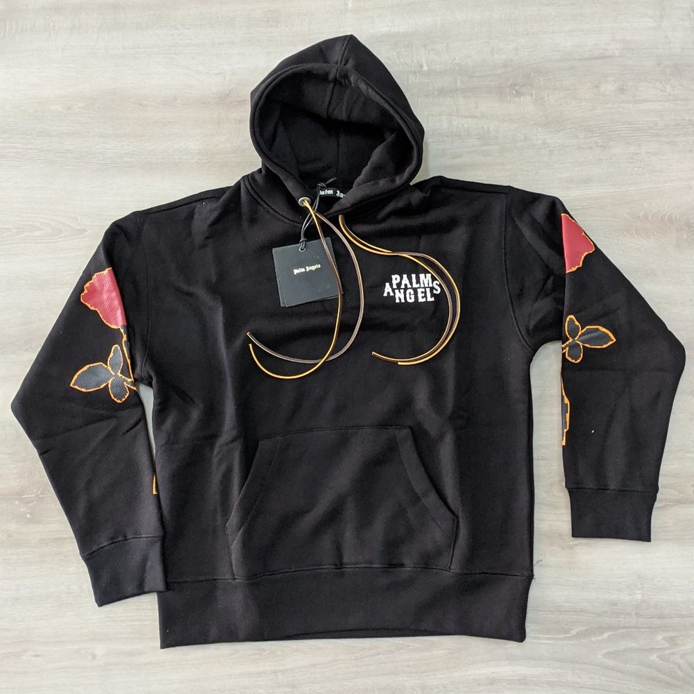 Palm Angels Rese Sleeve Black Color Hoodie